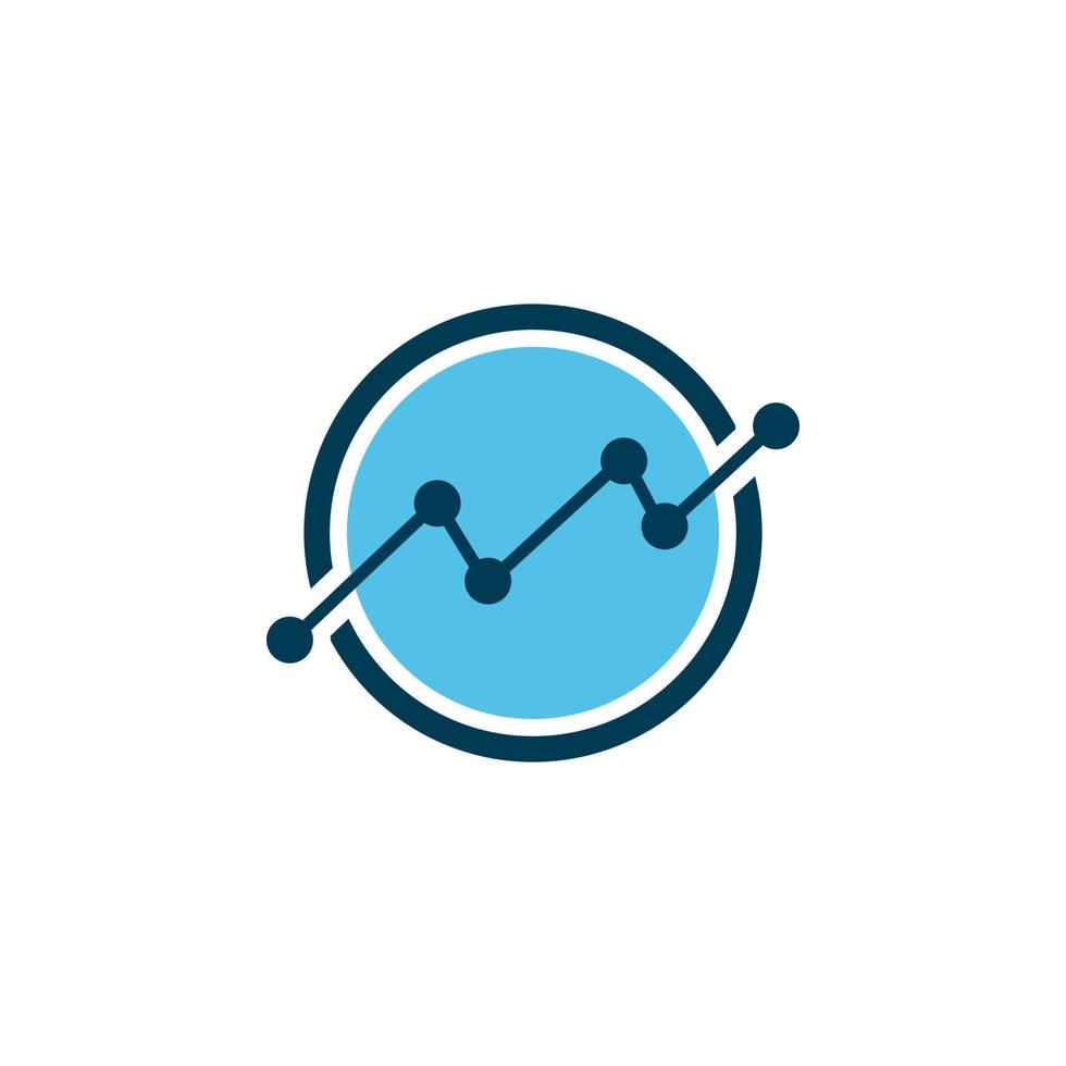 blå cirkel Diagram logotyp design vektor