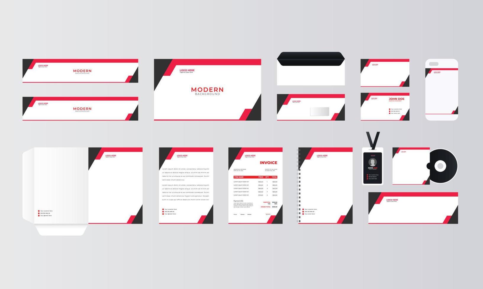 Corporate Branding Identity und Vorlagendesign für Geschäftsdrucksachen. verwendbar für Jahresbericht, Broschüre, Firmenflyer, Briefpapier, Briefkopf, Magazin, Visitenkarten, Rechnungen und Papierverpackungen. vektor