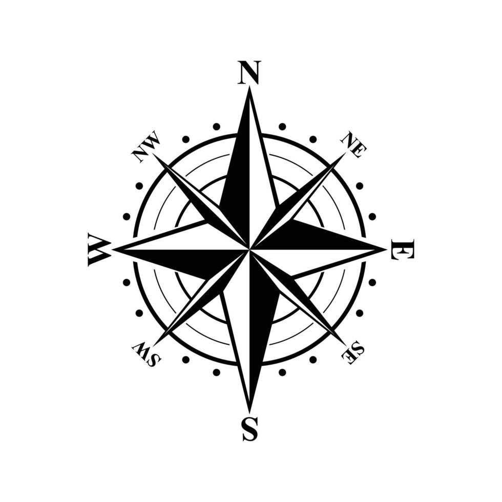 Kompass-Symbolvektor. Kompass-Symbol-Vektor-Illustration vektor