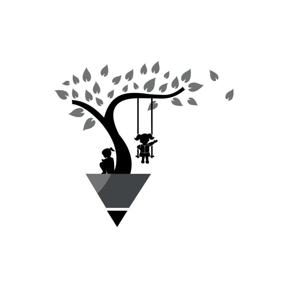 lekplats för barn. logotyp isolerade vit bakgrund vektor