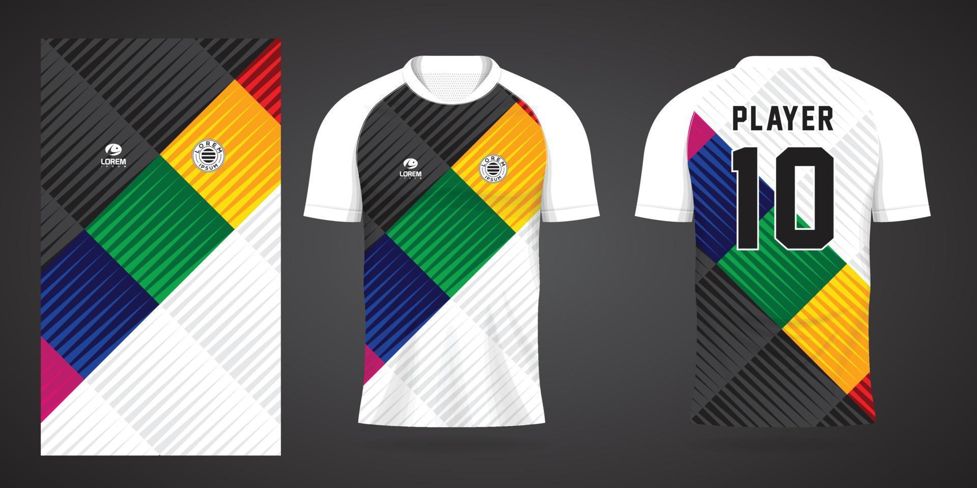 bunte Fußball-Trikot-Sport-Design-Vorlage vektor