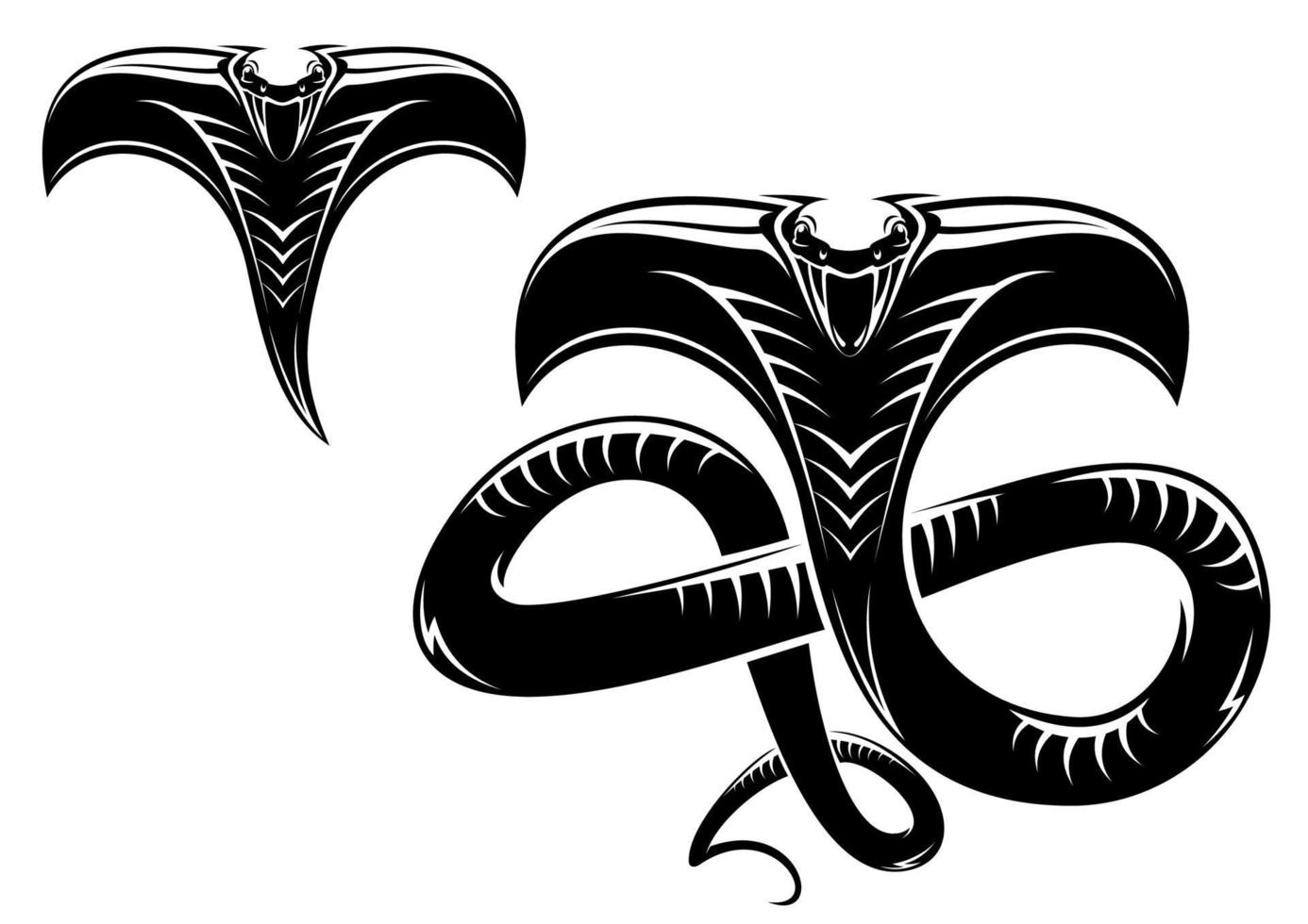 kobra orm tatuering karaktär vektor