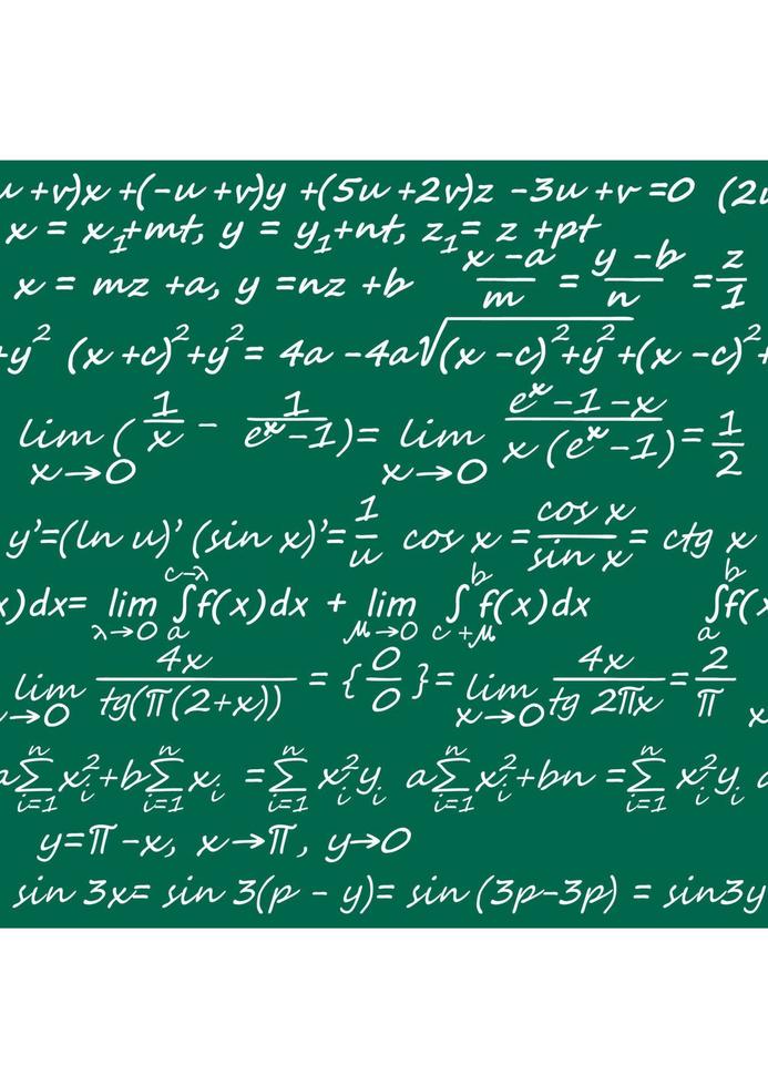 matematik sömlös mönster bakgrund med formler vektor