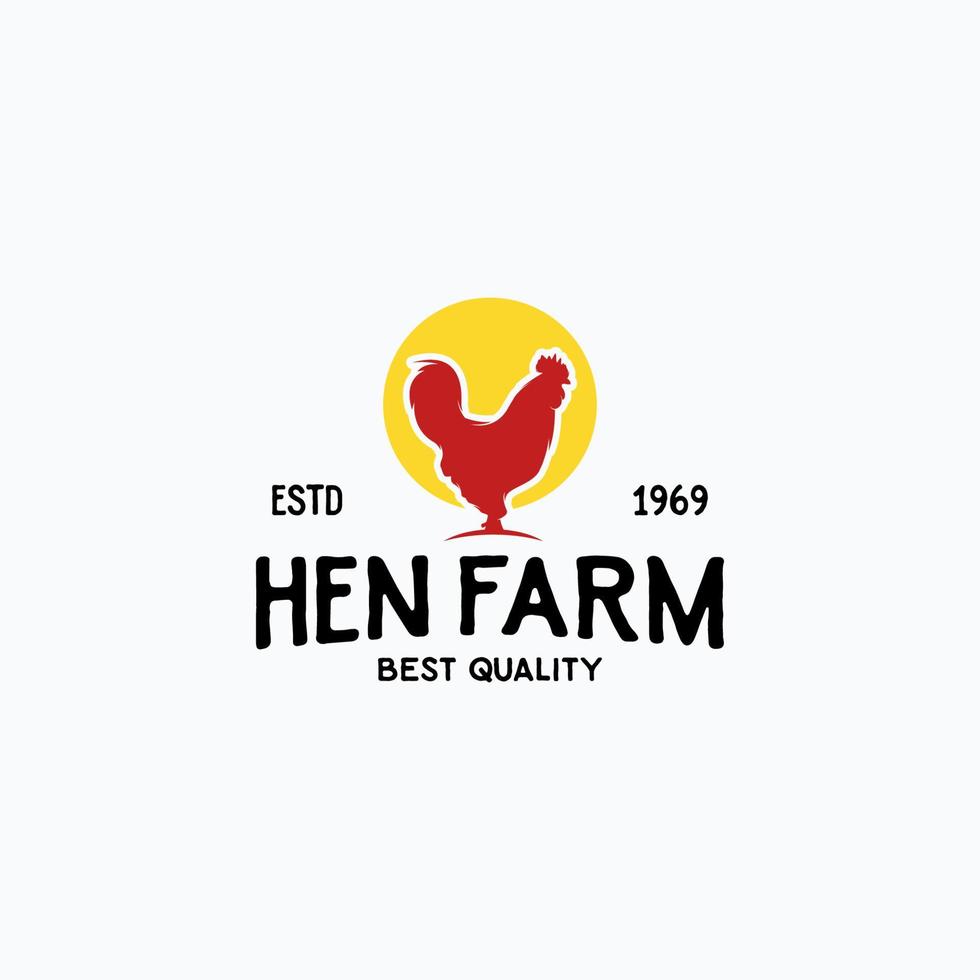 hühnerfarm logo vektor illustration design