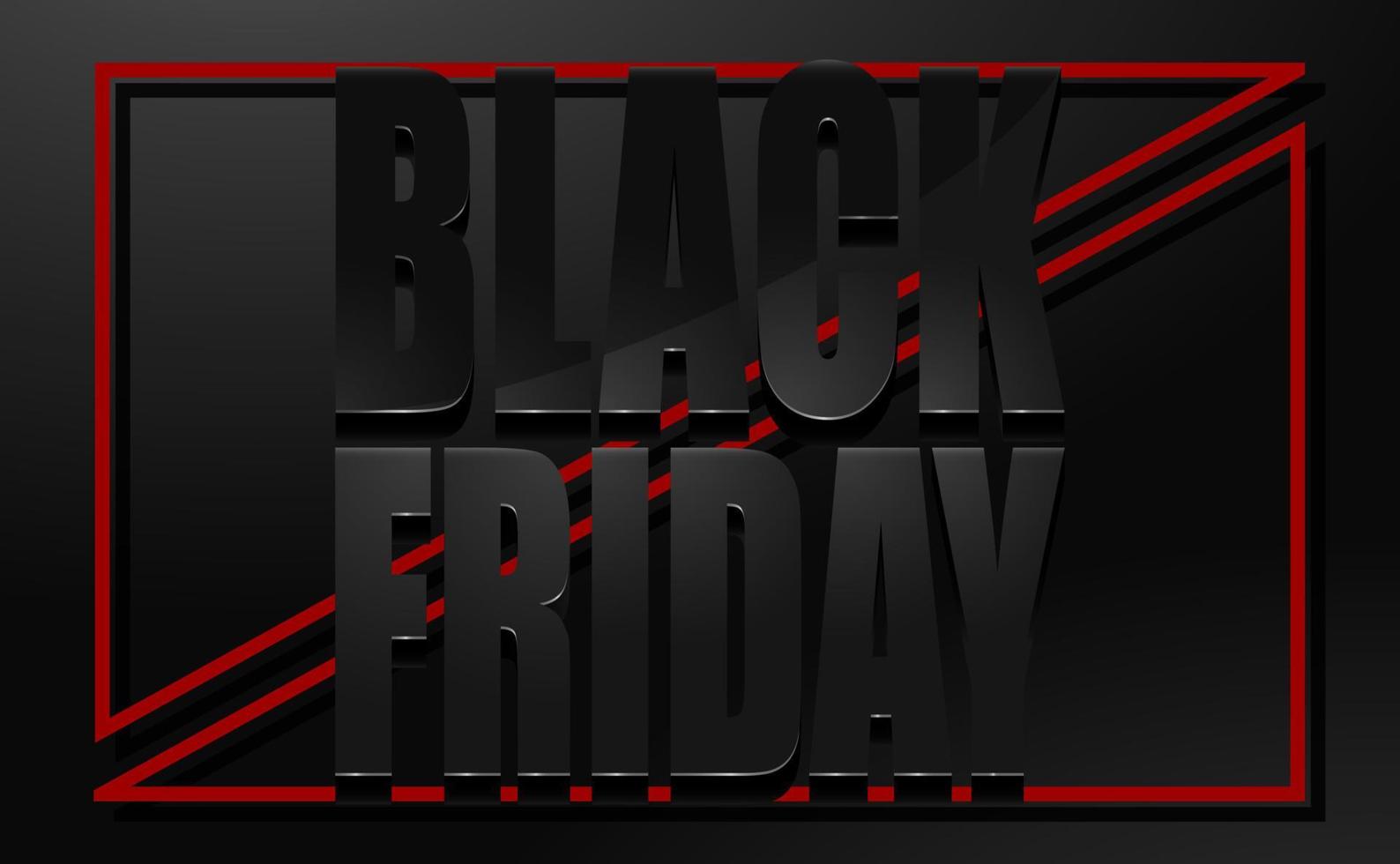 vektor illustration av svart fredag försäljning baner med annorlunda gåva lådor och svart band
