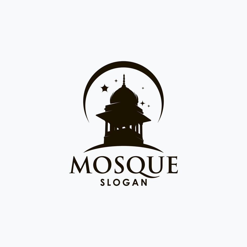 islamic moské logotyp mall design vektor