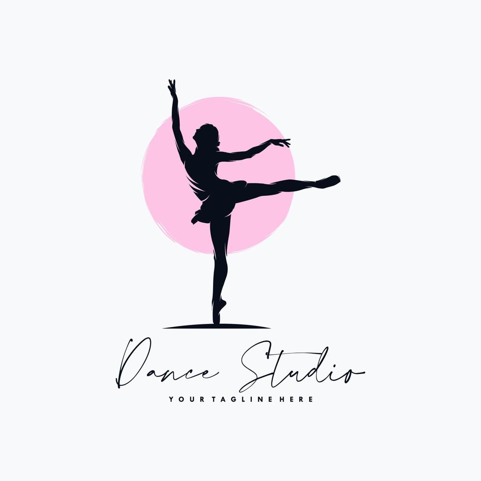 Fitness-Gymnastik-Logo-Silhouette-Vektor vektor