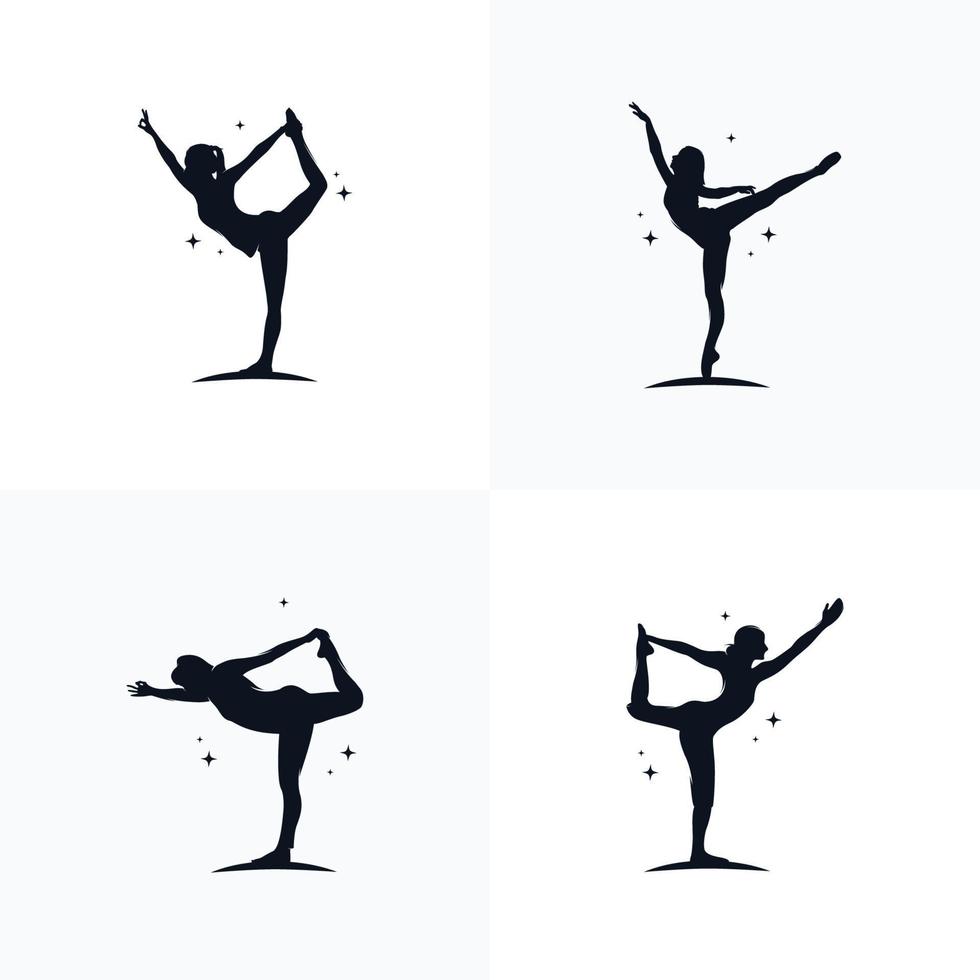 Pilates-Yoga-Logo-Identitätsdesign vektor