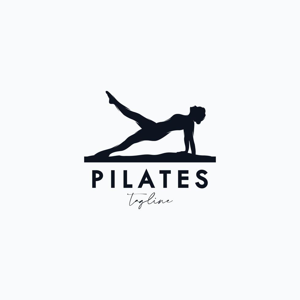 pilates yoga logotyp identitet design vektor