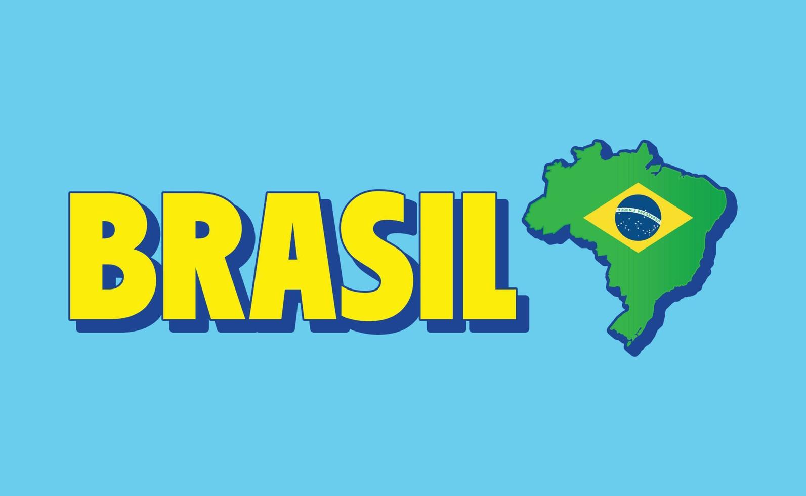 brasilien-banner-design. brasilianische Farben mit Flaggenelementen. vektor