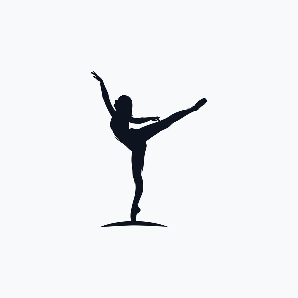 kondition gymnastiska logotyp silhuett sports vektor