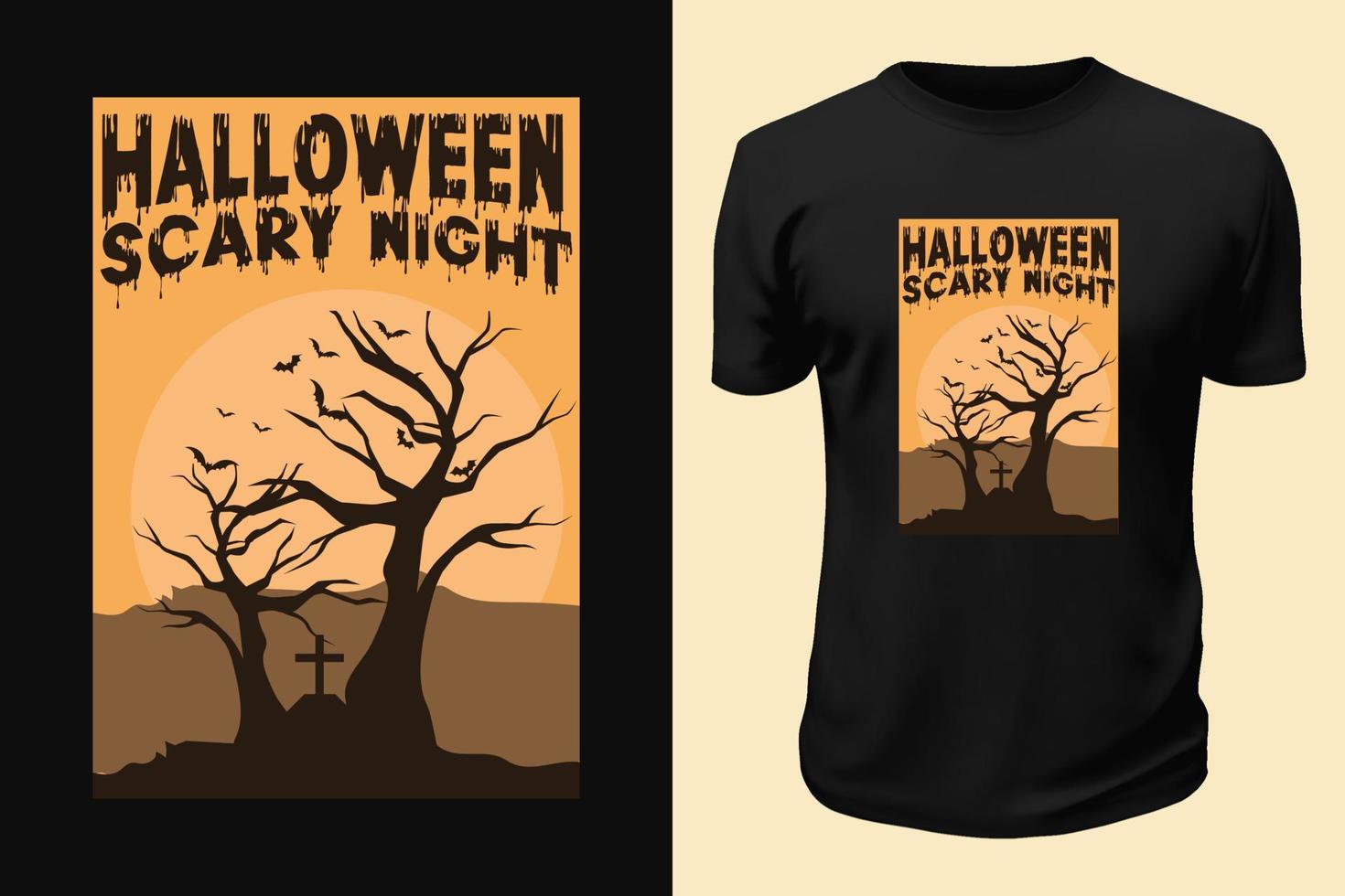 Halloween-Tag-T-Shirt-Design vektor