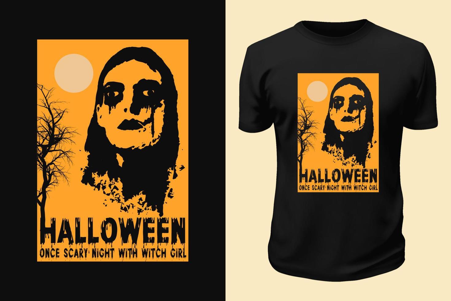 Halloween-Tag-T-Shirt-Design vektor