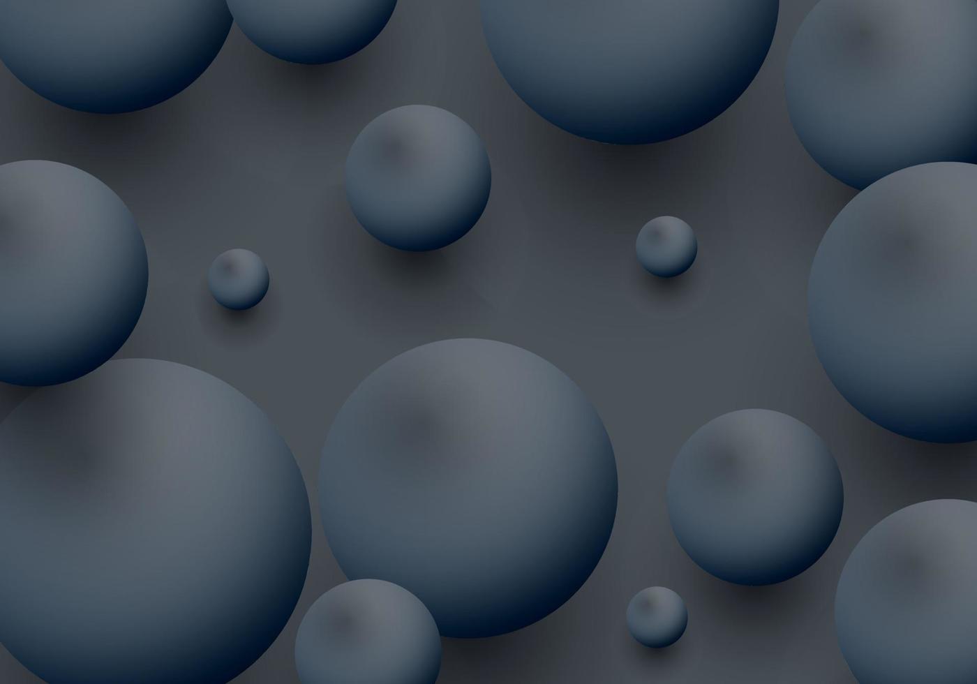 abstrakter 3d-Kugelcluster realistische Blasen formen dunkelgrauen Hintergrund mit Kopierraum für Text vektor