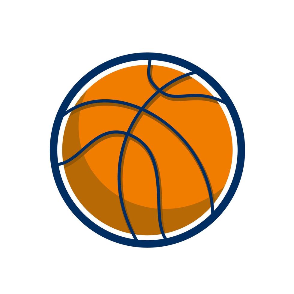 Basketballball isoliert Retro vektor