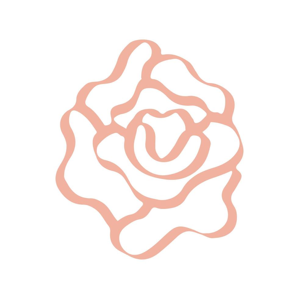 Skizze Rose Doodle Hand gezeichnet vektor