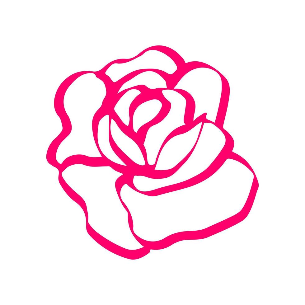 Skizze Rose Doodle Hand gezeichnet vektor