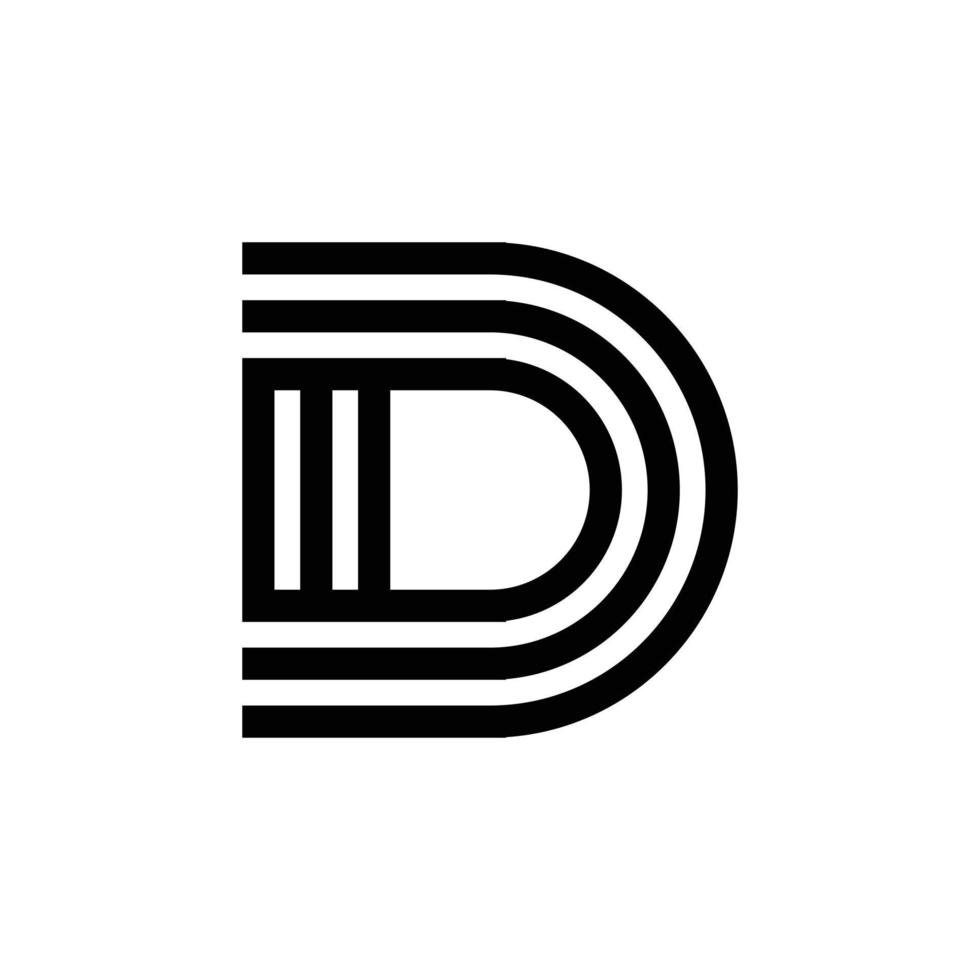 modern brev d monogram logotyp design vektor