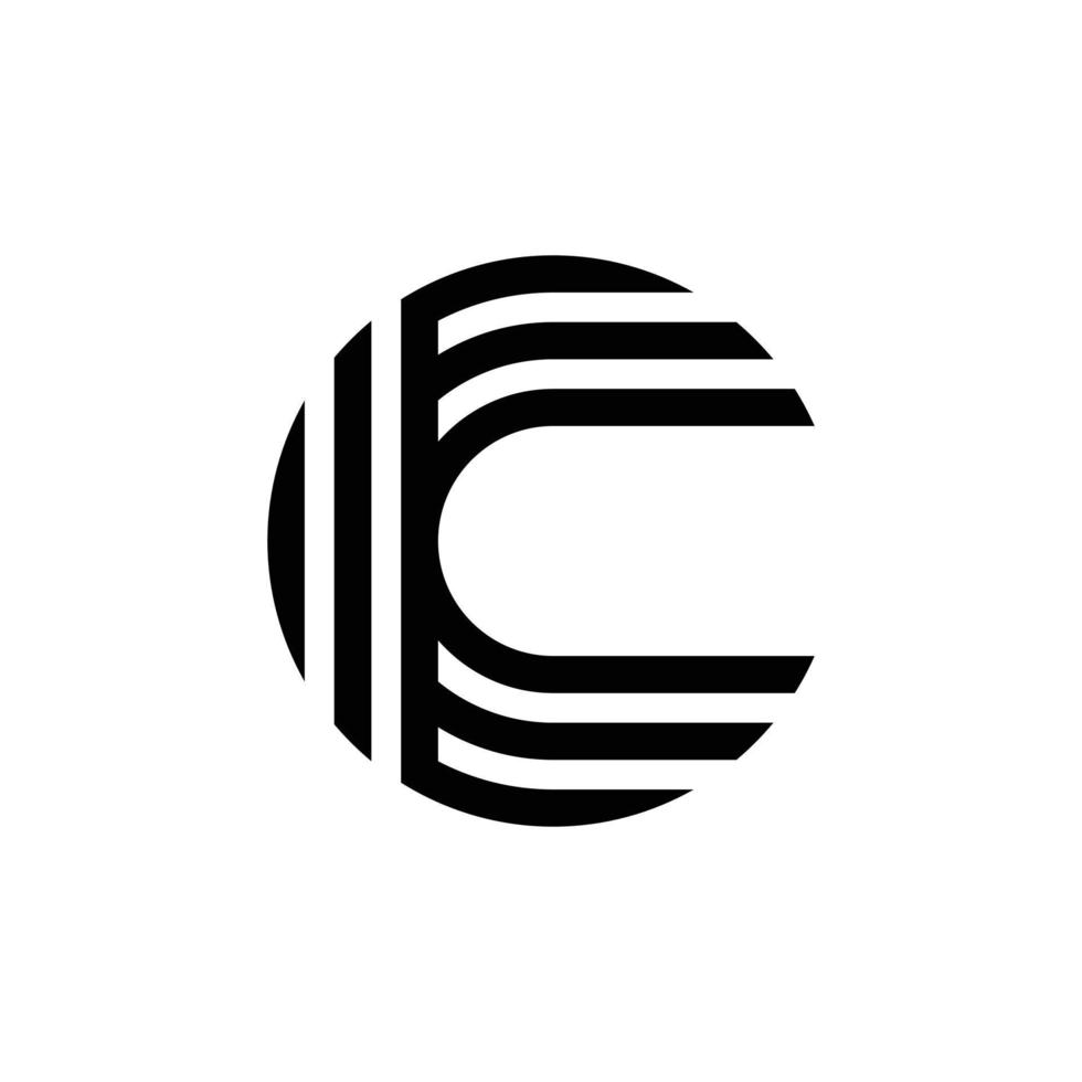 modernes monogramm-logo-design mit buchstabe c vektor