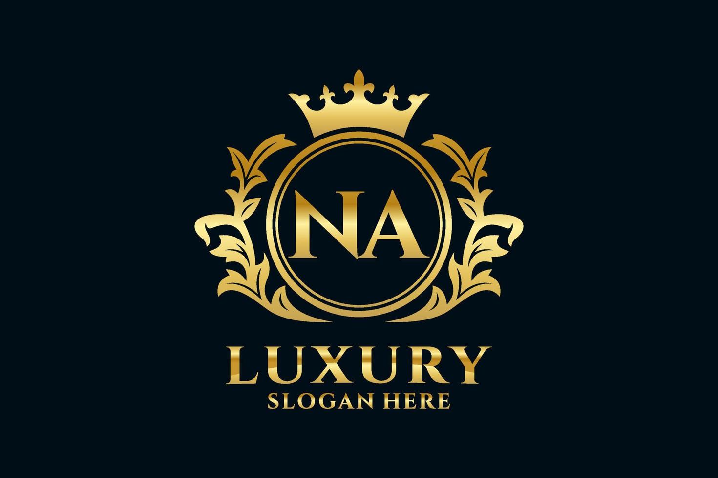 Initial na Letter Royal Luxury Logo Vorlage in Vektorgrafiken für luxuriöse Branding-Projekte und andere Vektorillustrationen. vektor