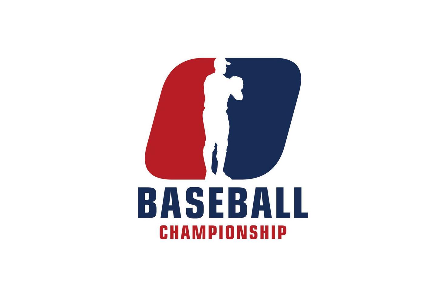 Buchstabe o mit Baseball-Logo-Design. Vektordesign-Vorlagenelemente für Sportteams oder Corporate Identity. vektor