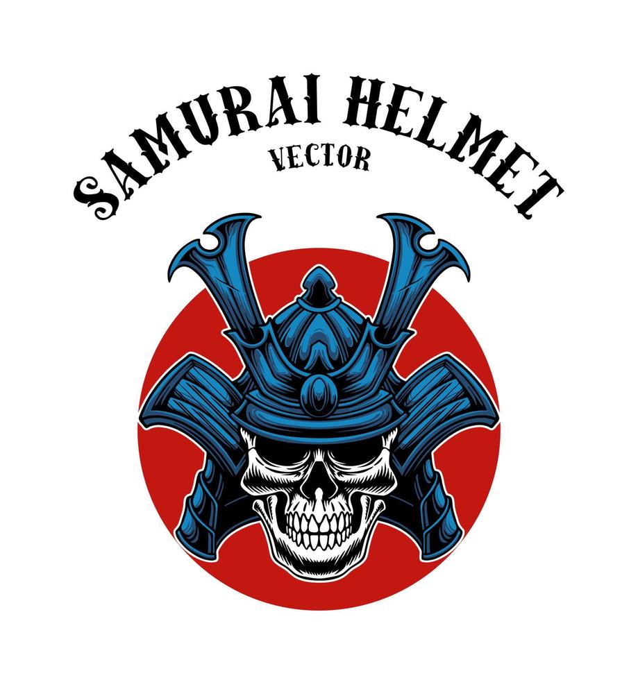 vektor design av japansk samuraj mask vektor illustration