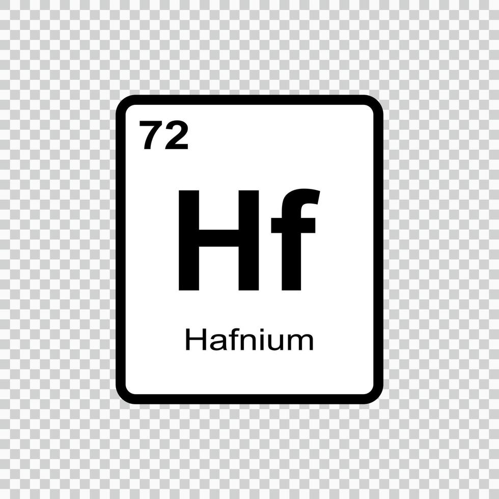 kemisk element hafnium . vektor illustration