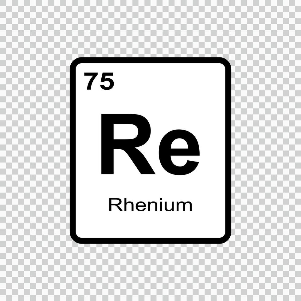 chemisches Element Rhenium. Vektor-Illustration vektor