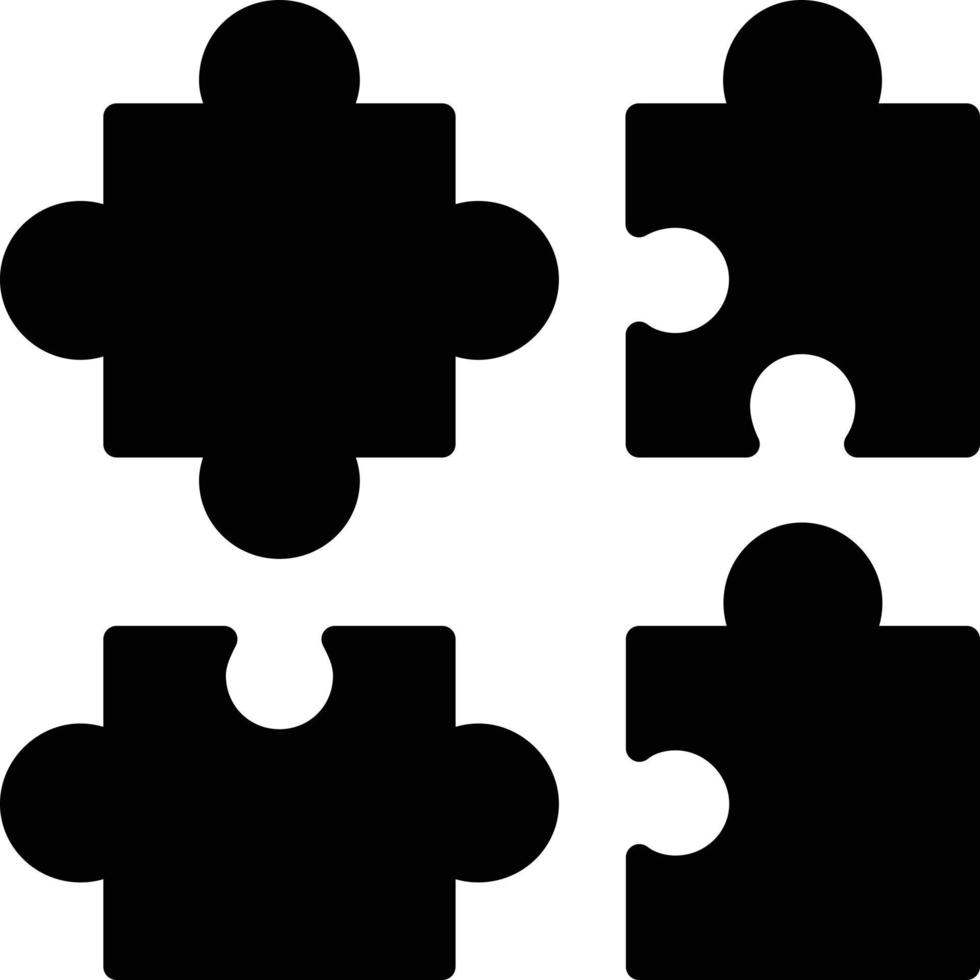 Puzzle-Glyphe-Symbol vektor