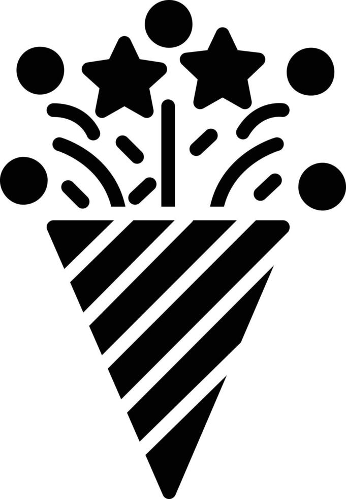 Konfetti-Glyphe-Symbol vektor