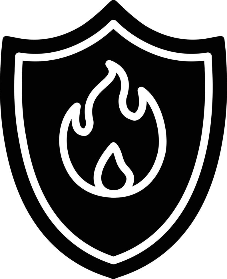 Brandschutz-Glyphe-Symbol vektor
