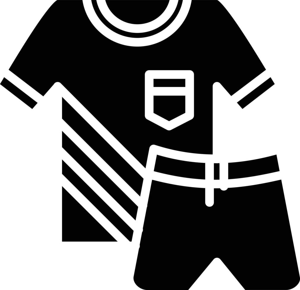 Glyphen-Symbol für Sportbekleidung vektor