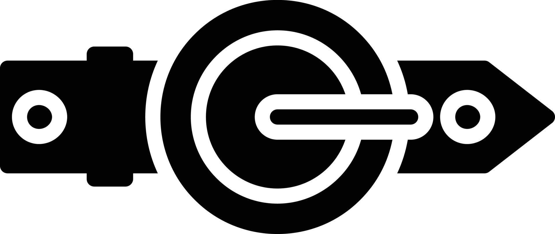 Gürtel-Glyphe-Symbol vektor