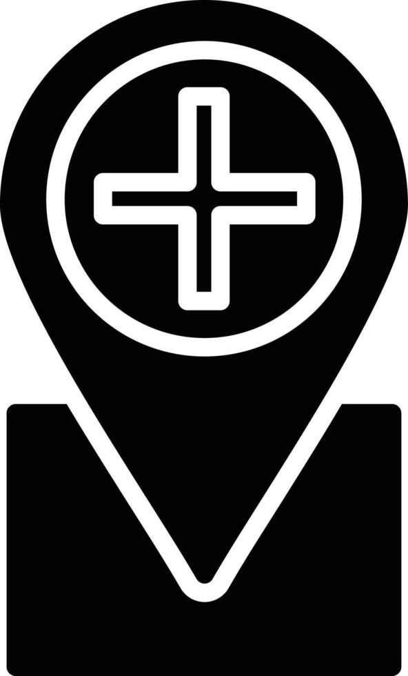 Standort-Glyphe-Symbol vektor