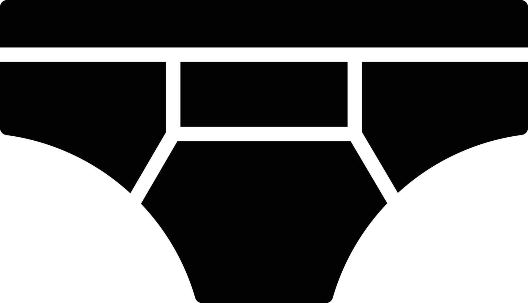 Glyphen-Symbol für Unterwäsche vektor
