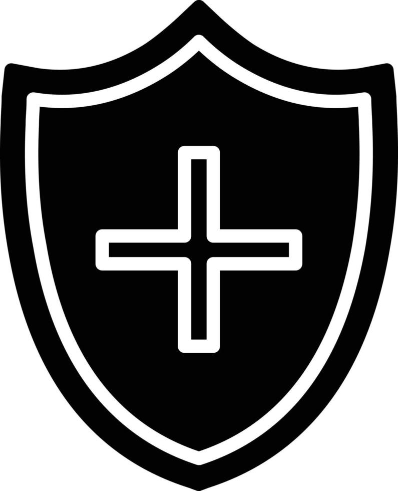 medizinisches Schutzschild-Glyphe-Symbol vektor