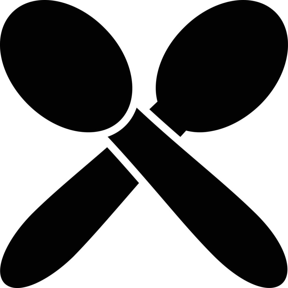 Löffel-Glyphe-Symbol vektor