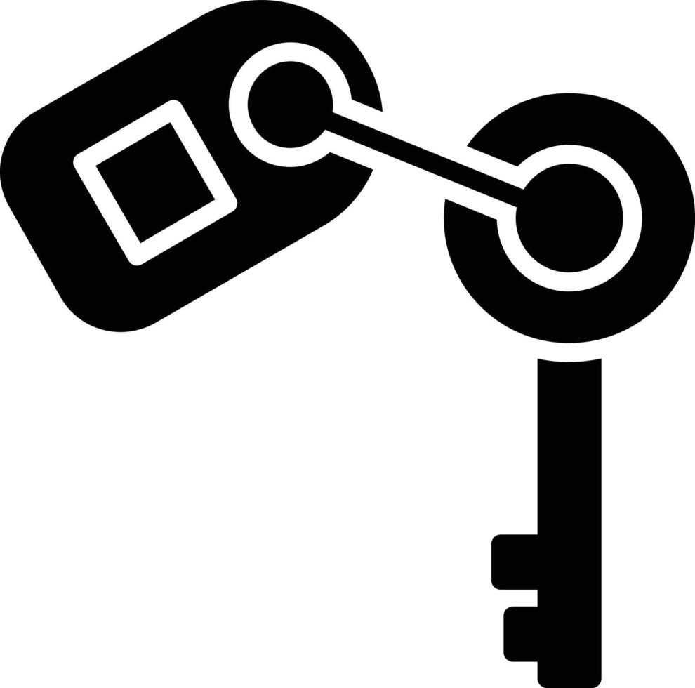 Schlüsselanhänger-Glyphe-Symbol vektor