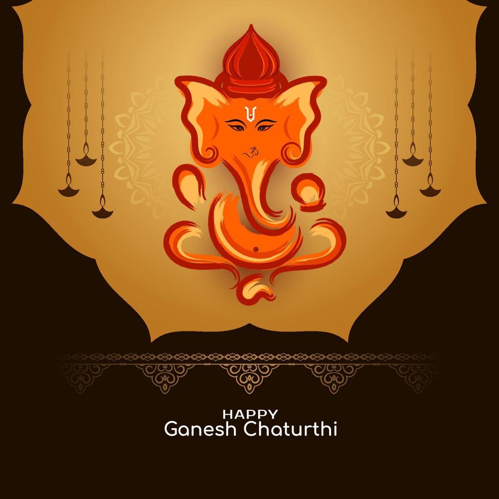 Happy Ganesh Chaturthi Festival Feier Grußkarte vektor