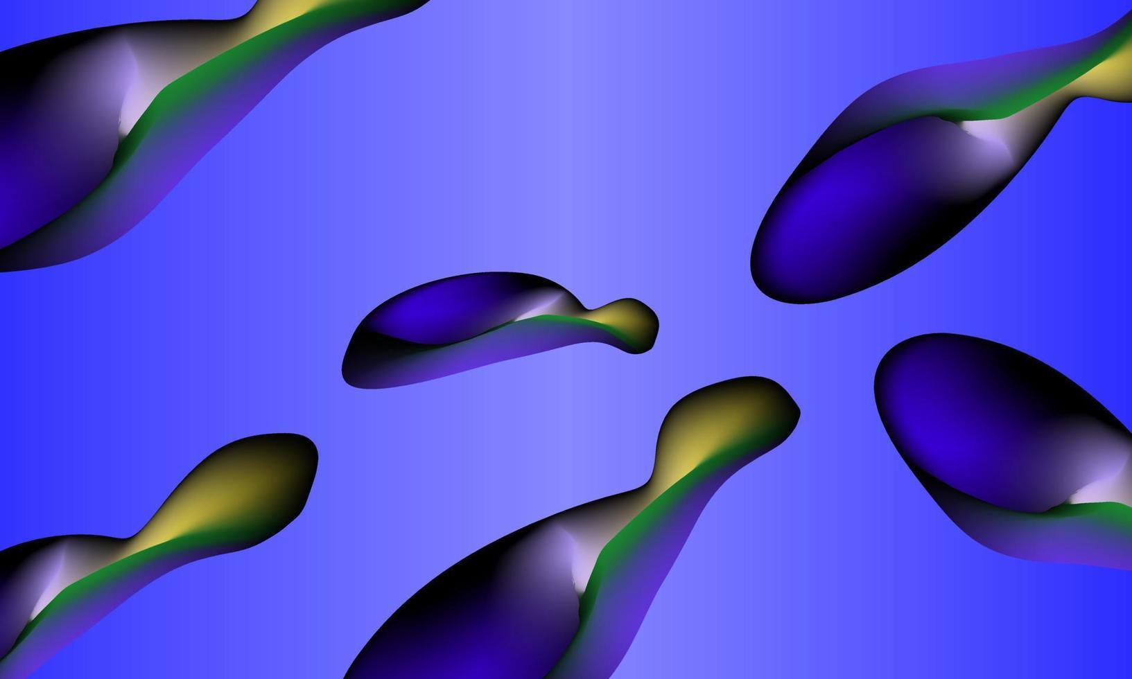 de färgrik böjd form är abstrakt illustrerade på en blå bakgrund. vektor