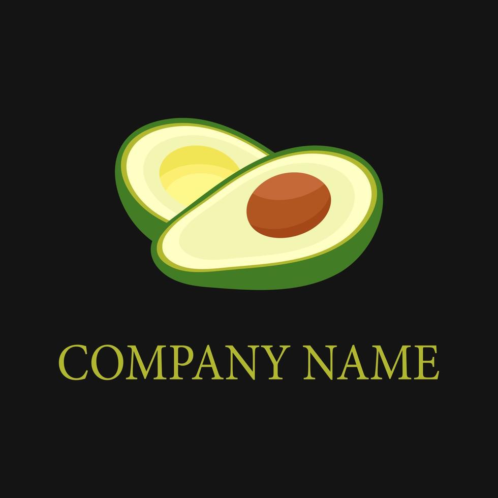 Avocado-Logo-Design. Vektor-Illustration vektor