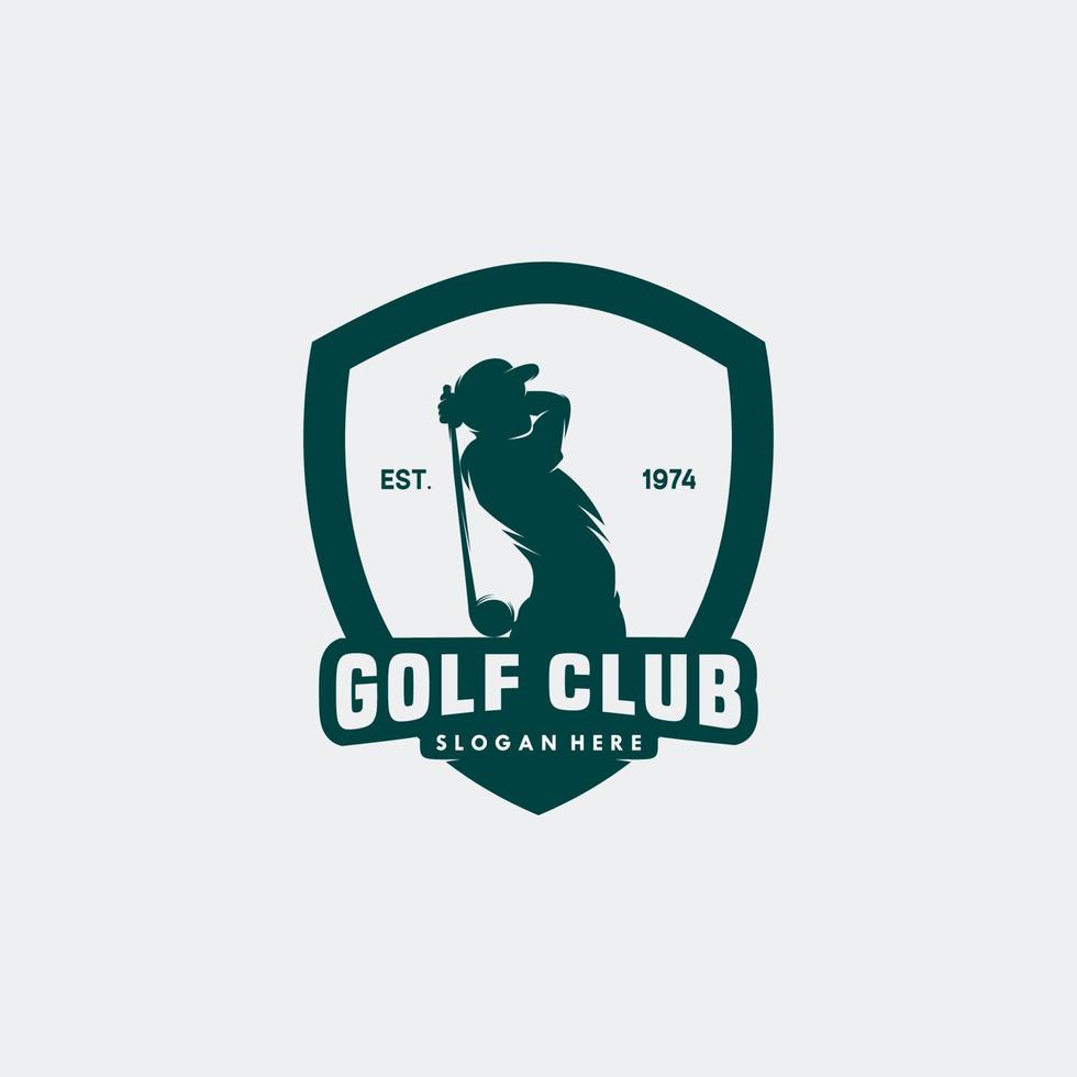 golf sport logotyp mall design vektor