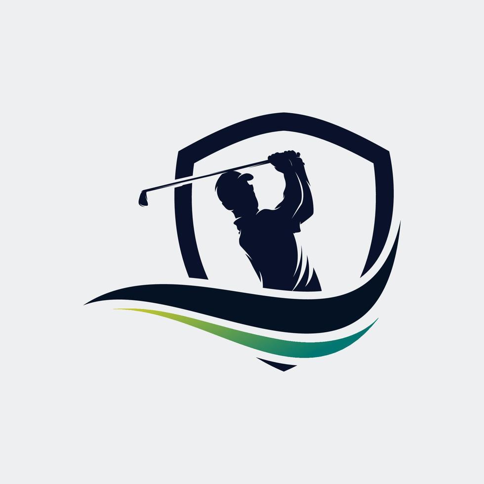 golf sport logotyp mall design vektor