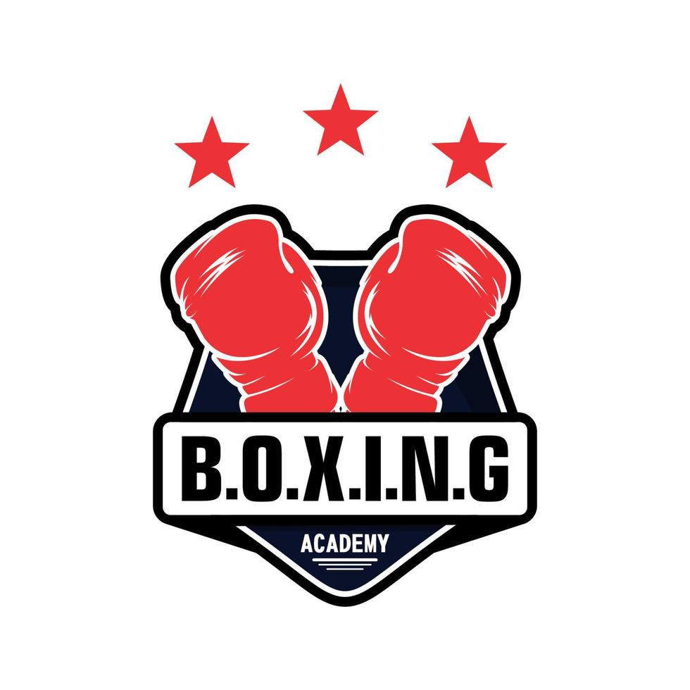 boxning årgång logotyp design begrepp vektor