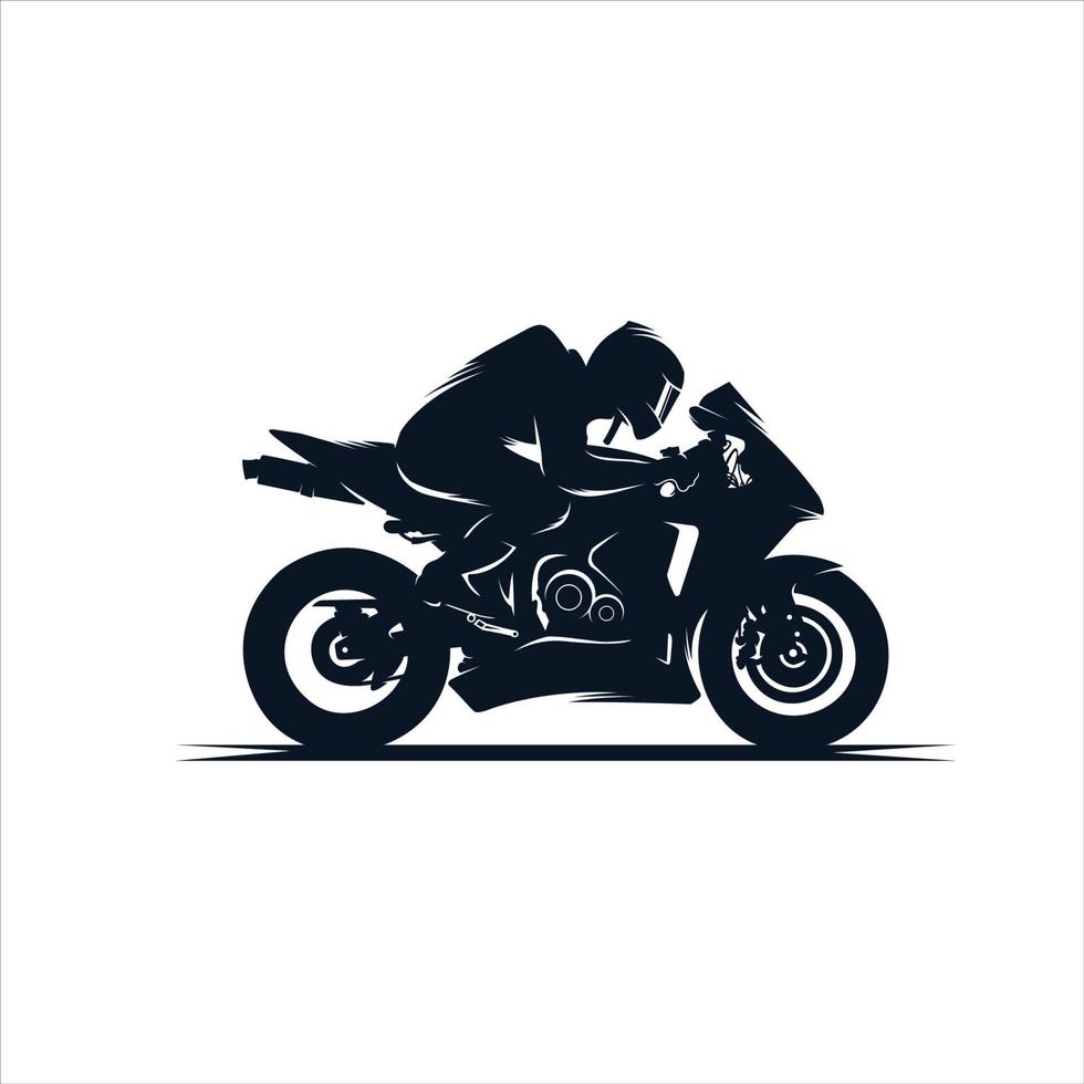 Motorrad-Logo-Design-Vorlage vektor