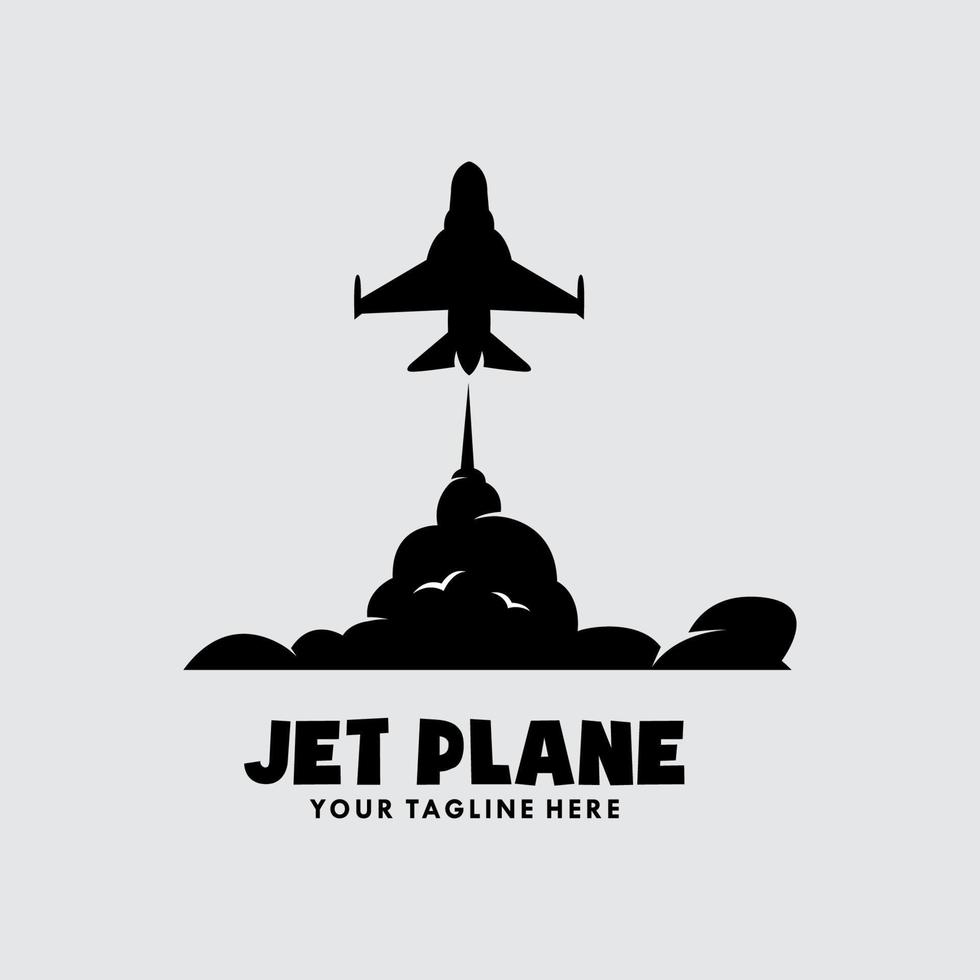 Jet-Flugzeug-Logo-Vektor-Symbol-Illustration vektor