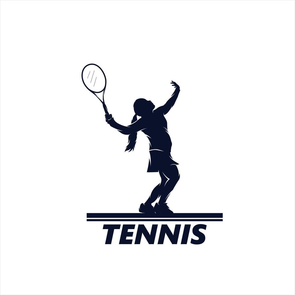 illustration tennis logotyp design mall vektor