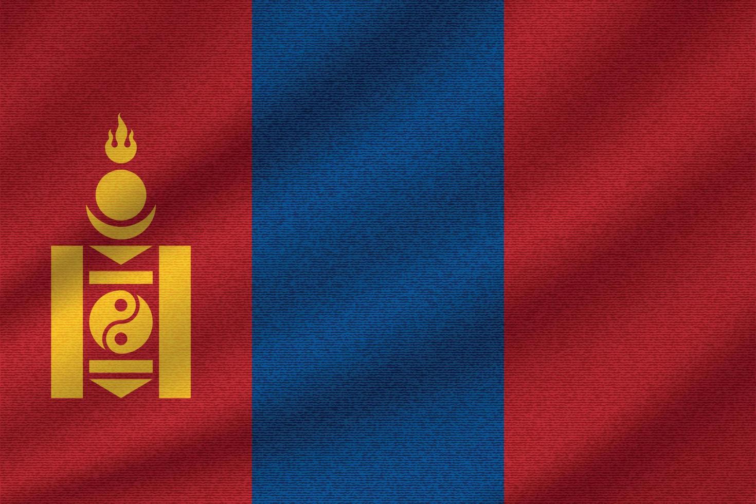 Mongoliets nationella flagga vektor