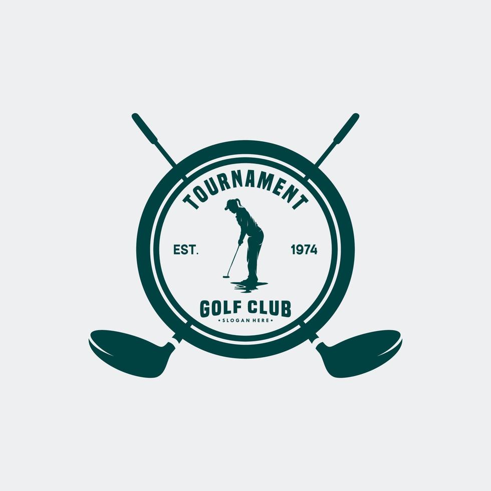 golf sport logotyp mall design vektor