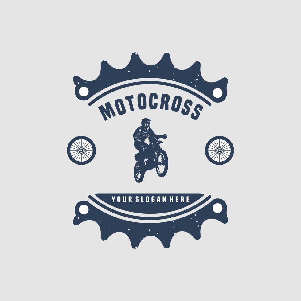 Logo-Designvorlage für extreme Motocross-Sportarten vektor
